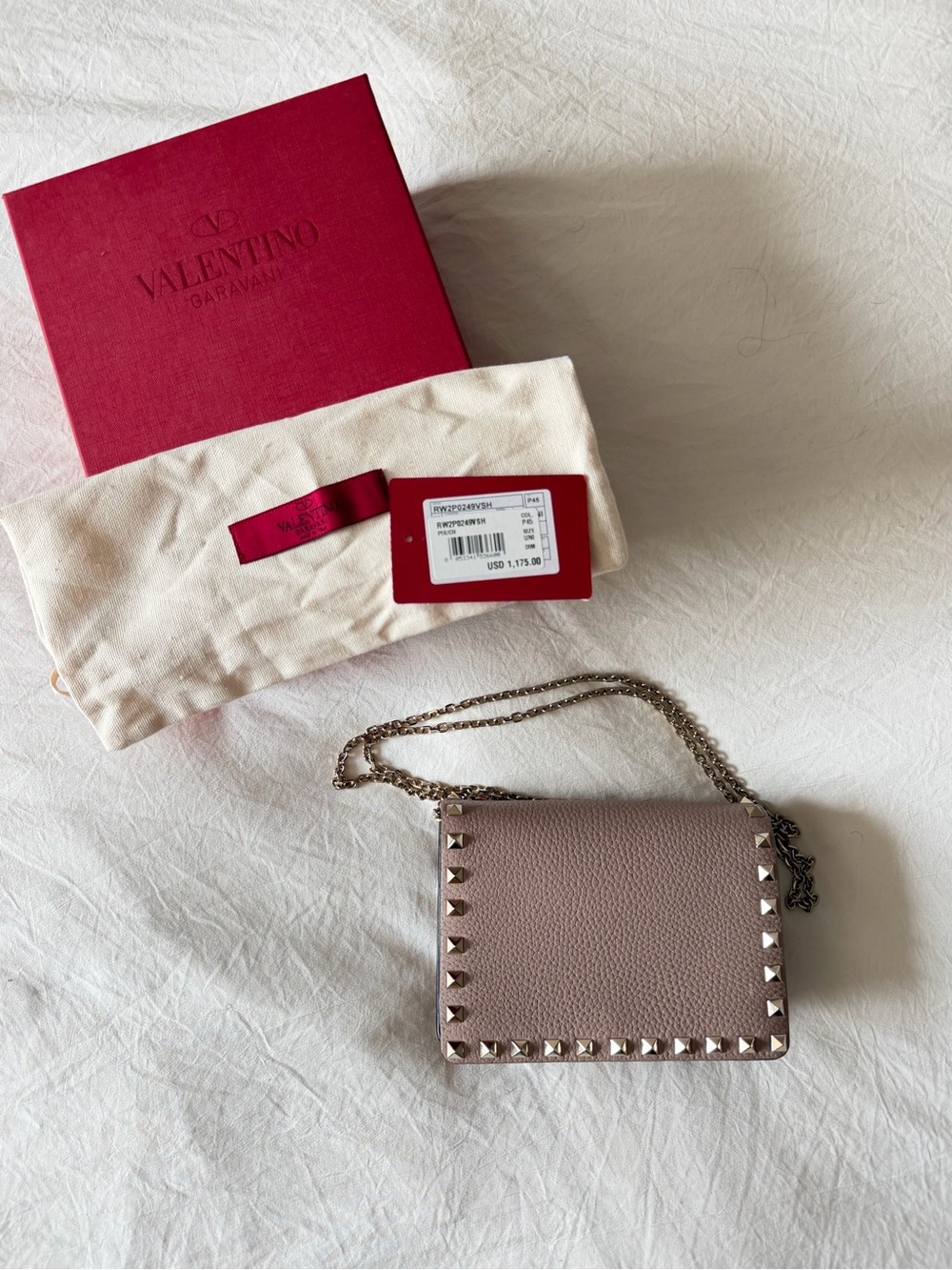 Valentino Mini Rockstud Chain Pouch Bag